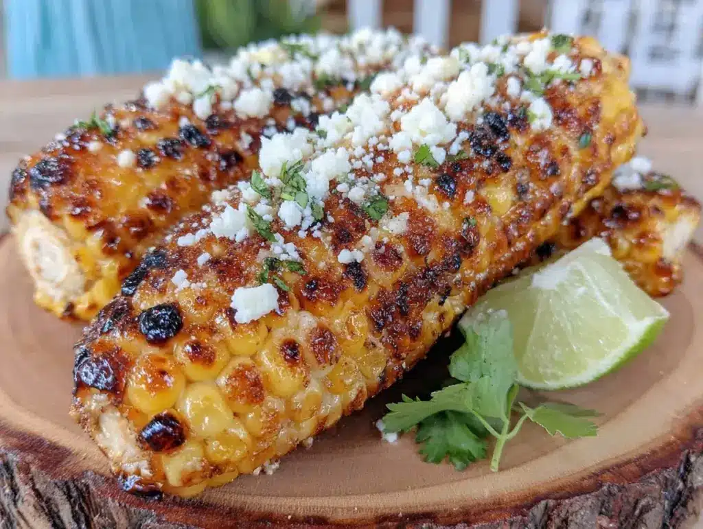 grilled corn with chipotle crema - featured image