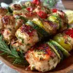 grilled lemon herb chicken kabobs - featured image