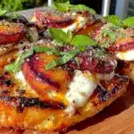 grilled peach burrata flatbread - featured image
