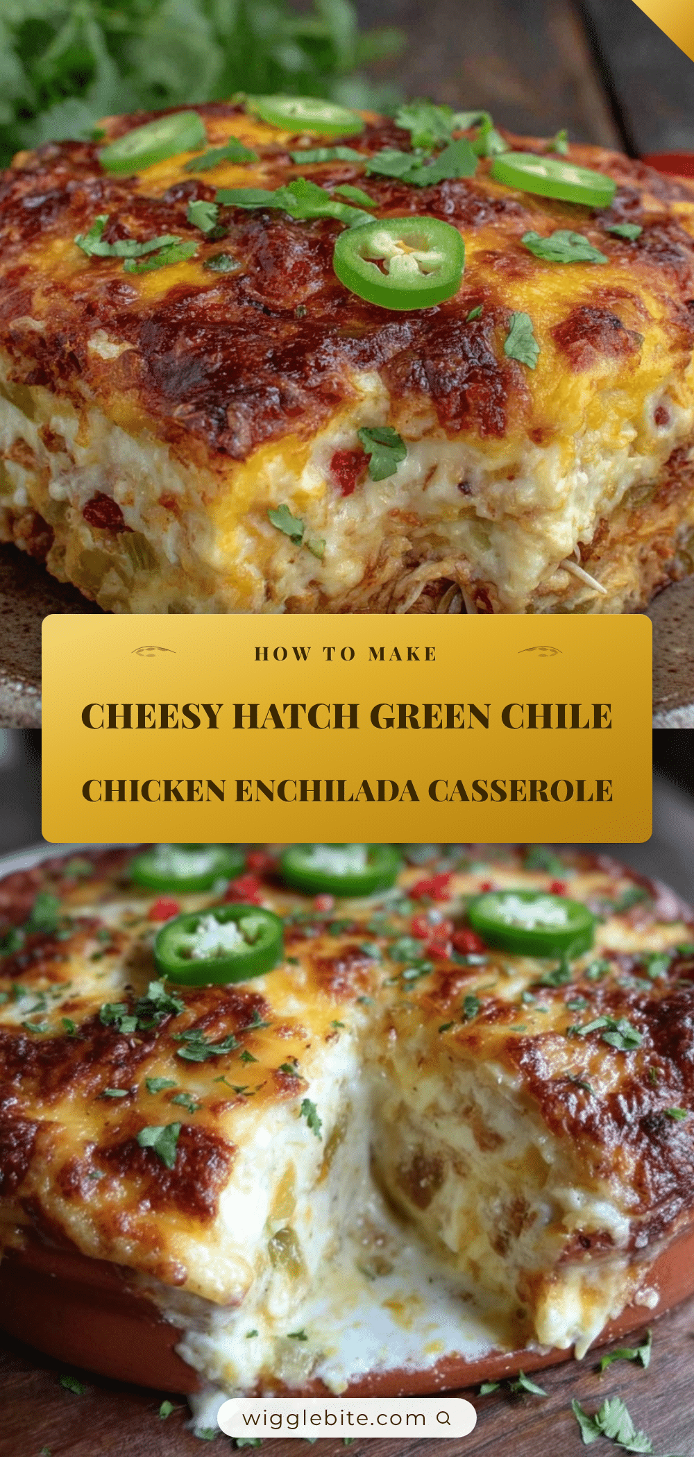 Hatch green chile chicken enchilada casserole recipe