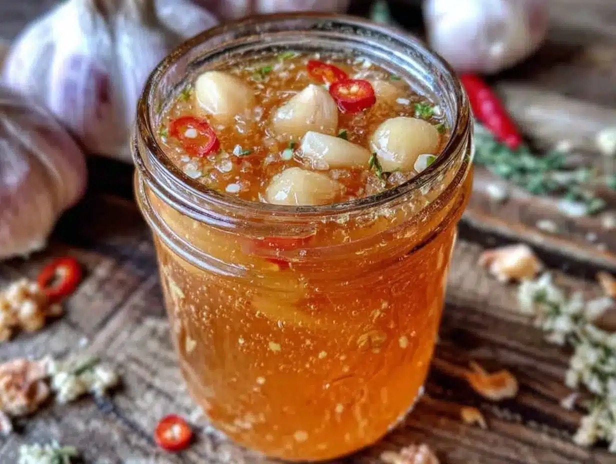 healthy garlic honey fire cider tonic preparation steps