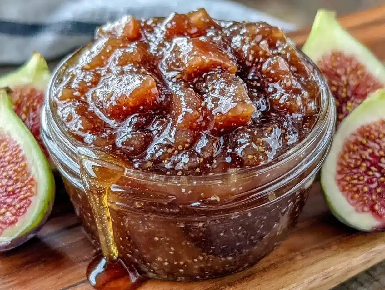 homemade fig and honey jam preparation steps