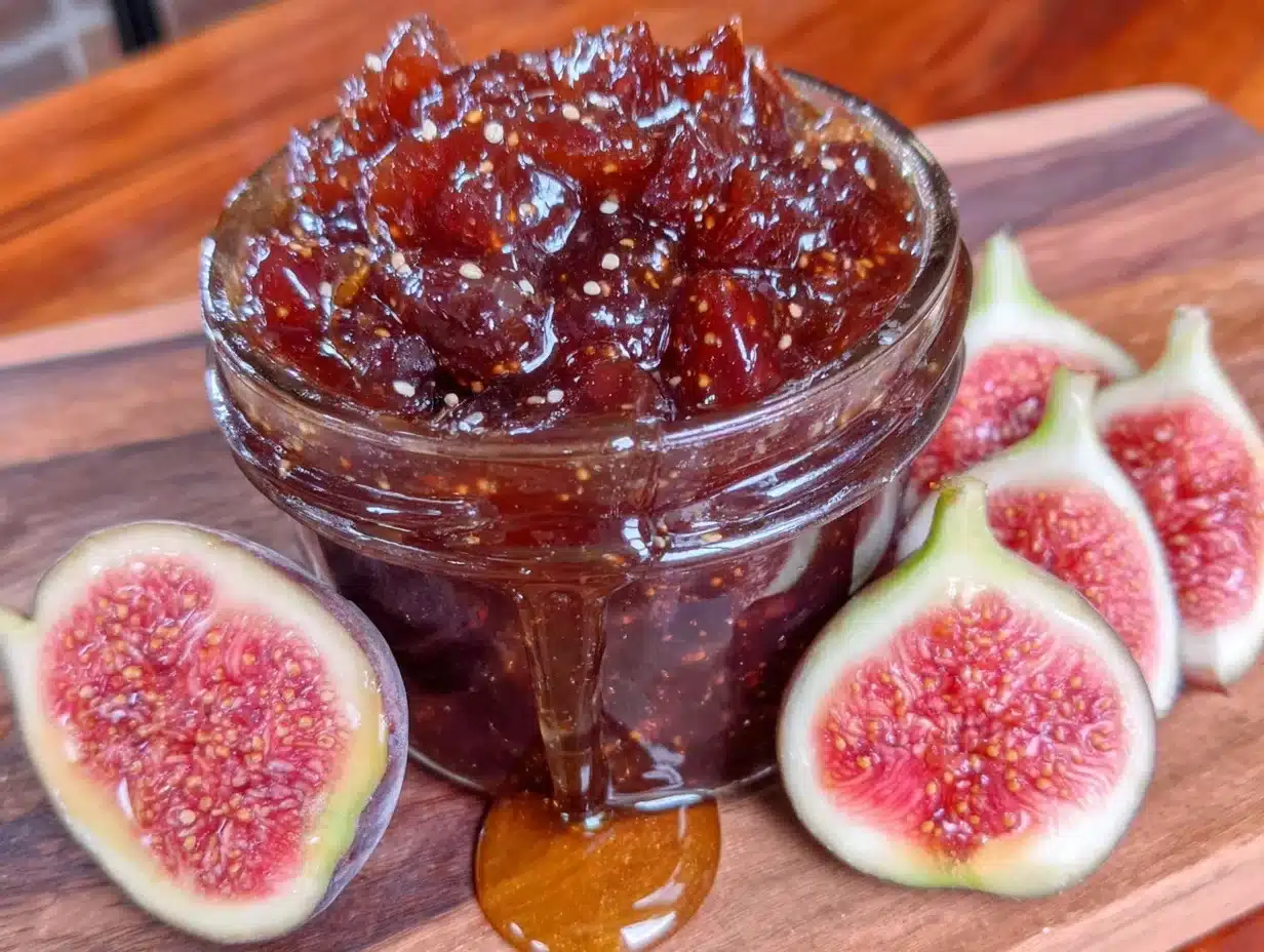 homemade fig and honey jam - featured image