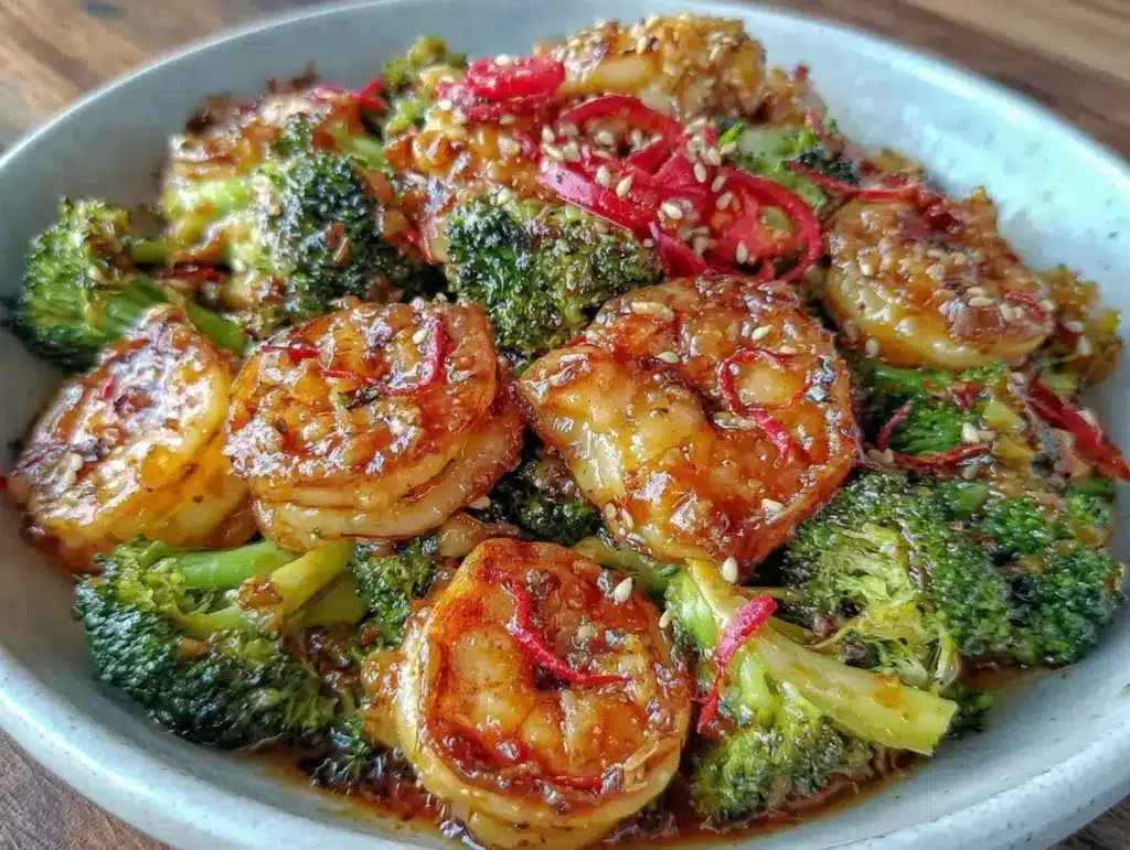 honey garlic shrimp stir-fry - featured image