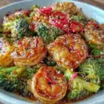 honey garlic shrimp stir-fry - featured image