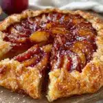 honey roasted peach galette - featured image