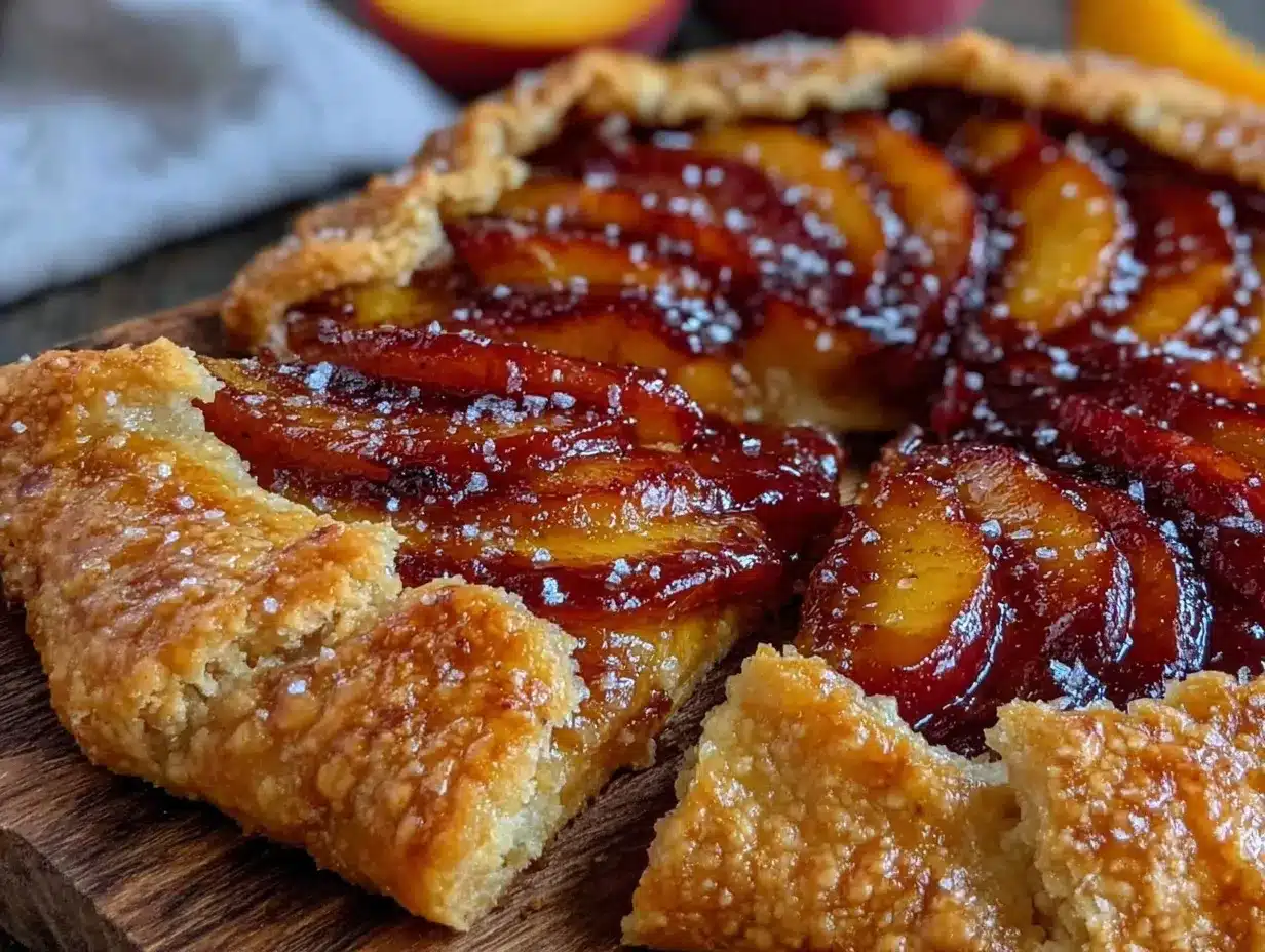 honey roasted peach galette preparation steps