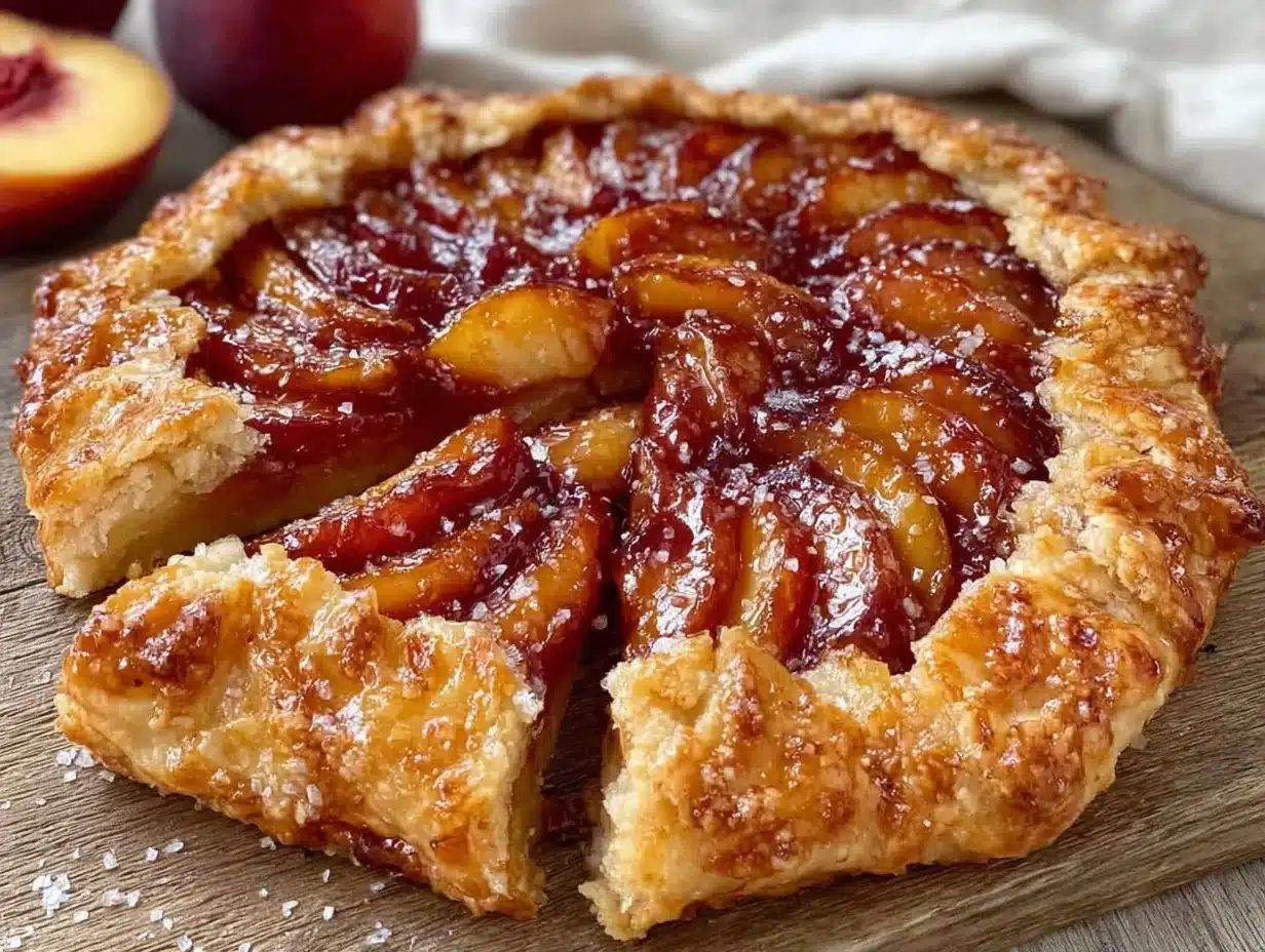 honey roasted peach galette - featured image