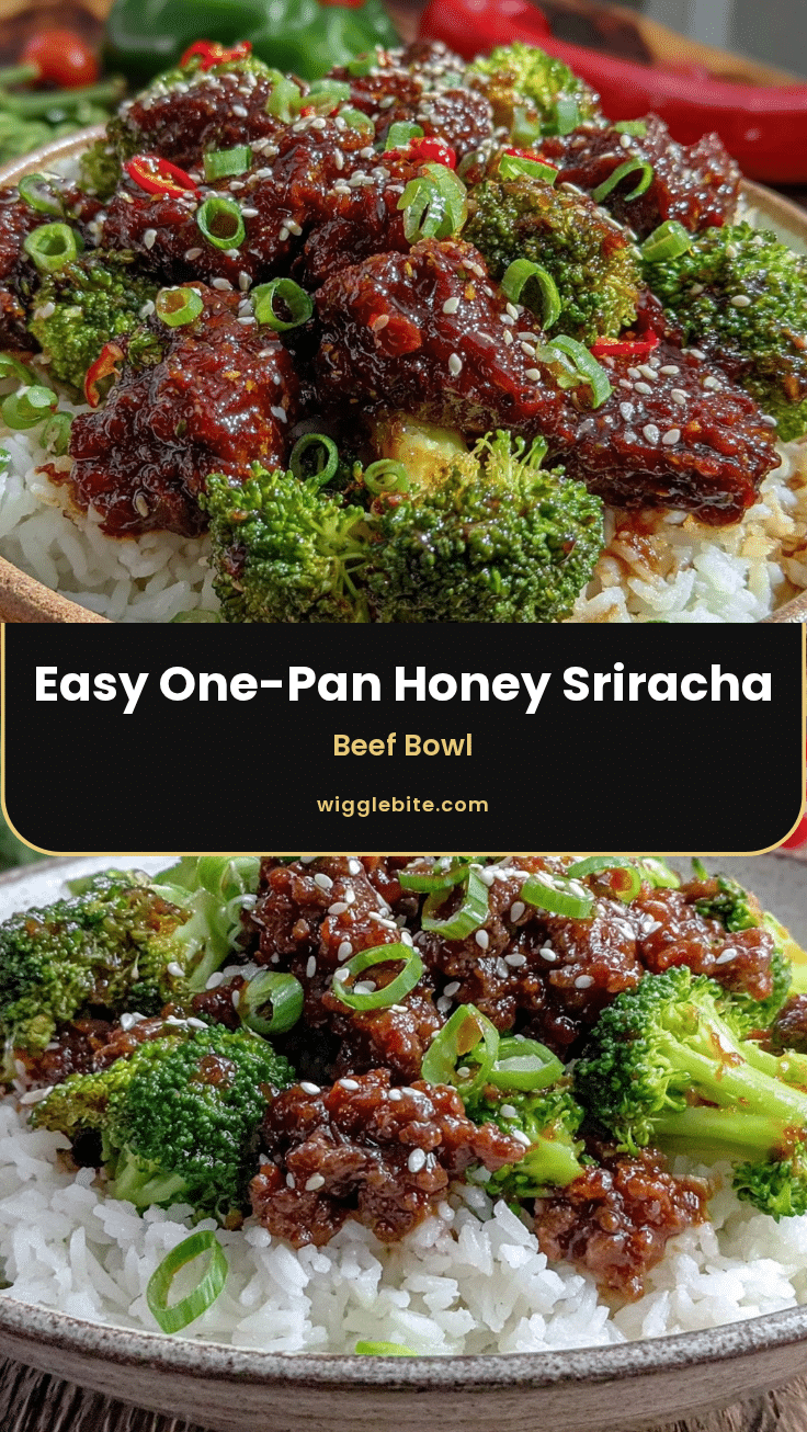 honey sriracha ground beef broccoli bowl recipe