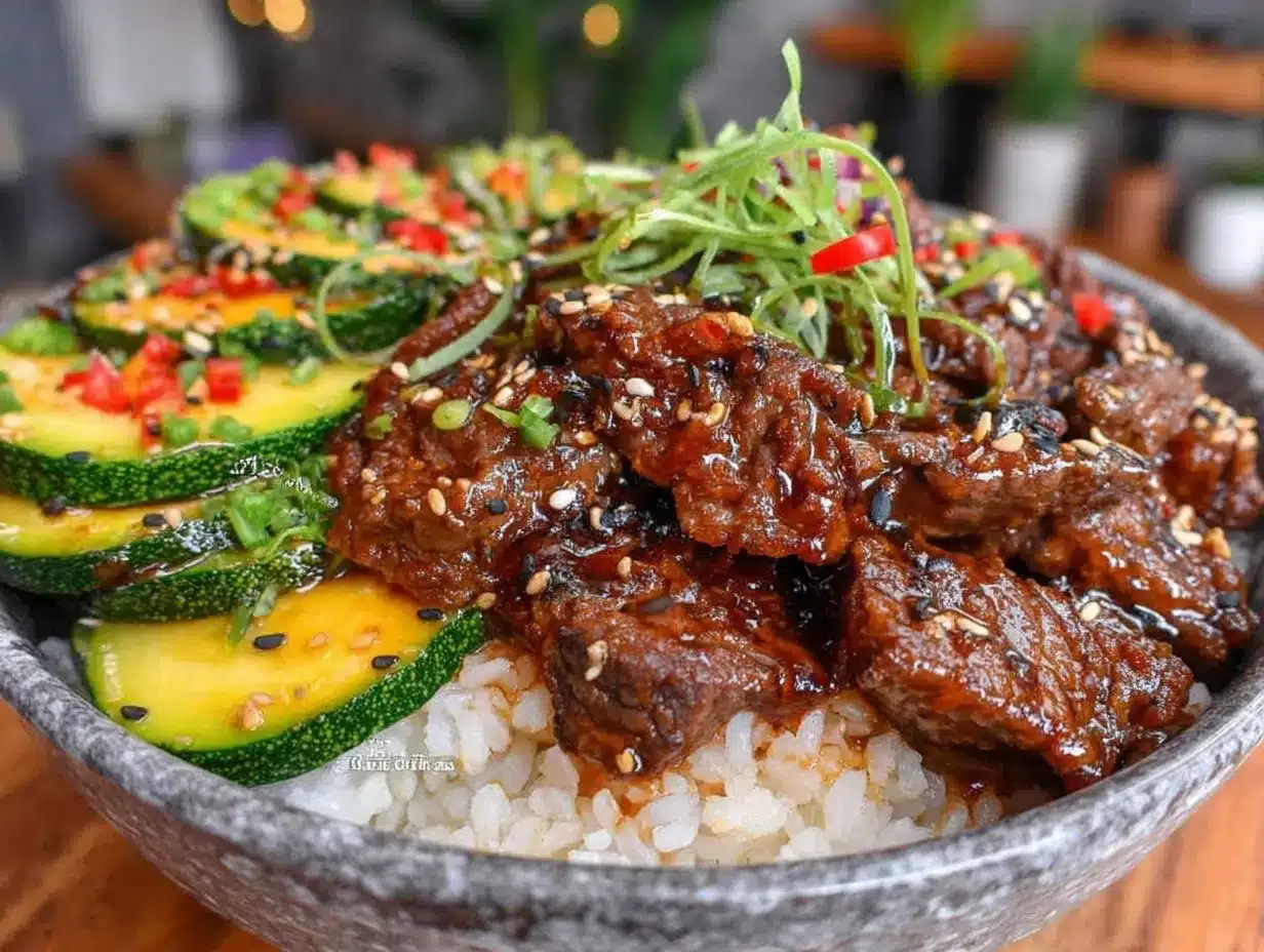korean beef bulgogi bowl preparation steps