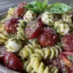 lazy girl caprese pasta salad - featured image