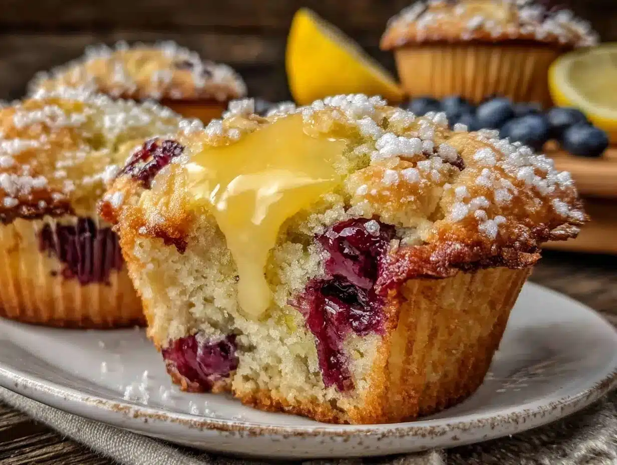 lemon blueberry zucchini muffins preparation steps