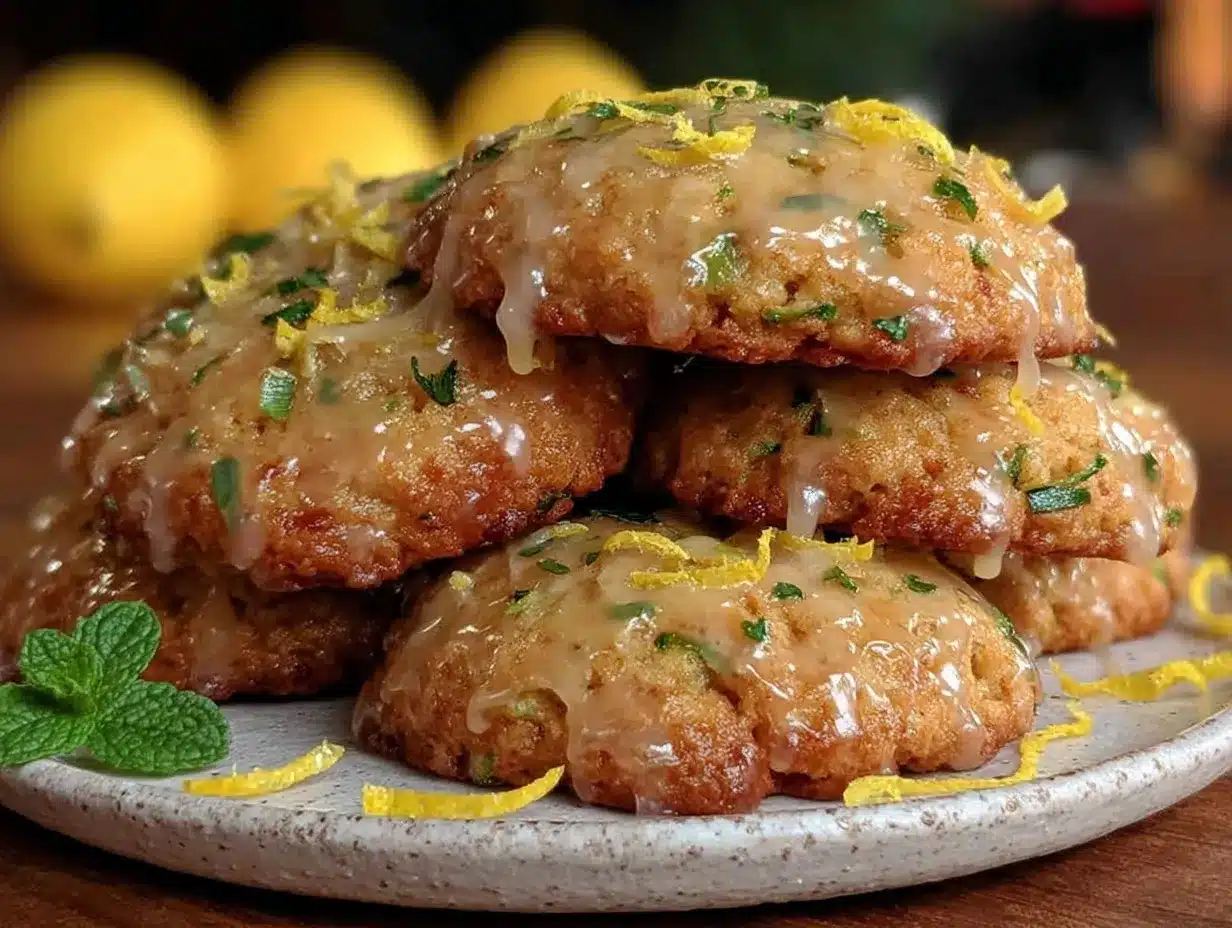 lemon glazed zucchini cookies preparation steps