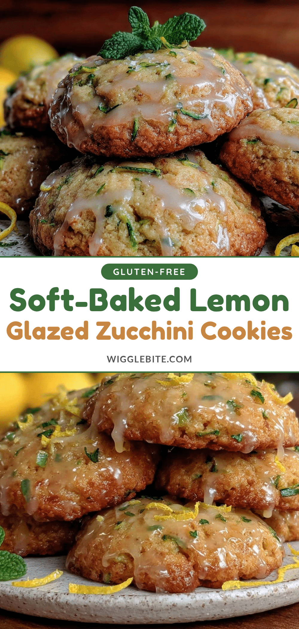lemon glazed zucchini cookies recipe