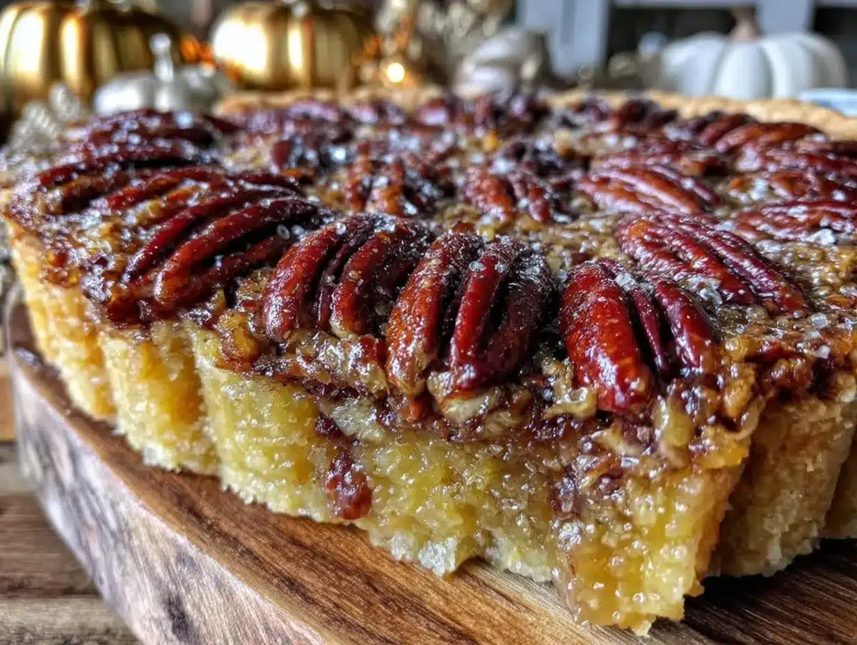 maple bourbon pecan pie preparation steps