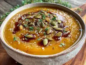 maple roasted butternut squash soup - featured image