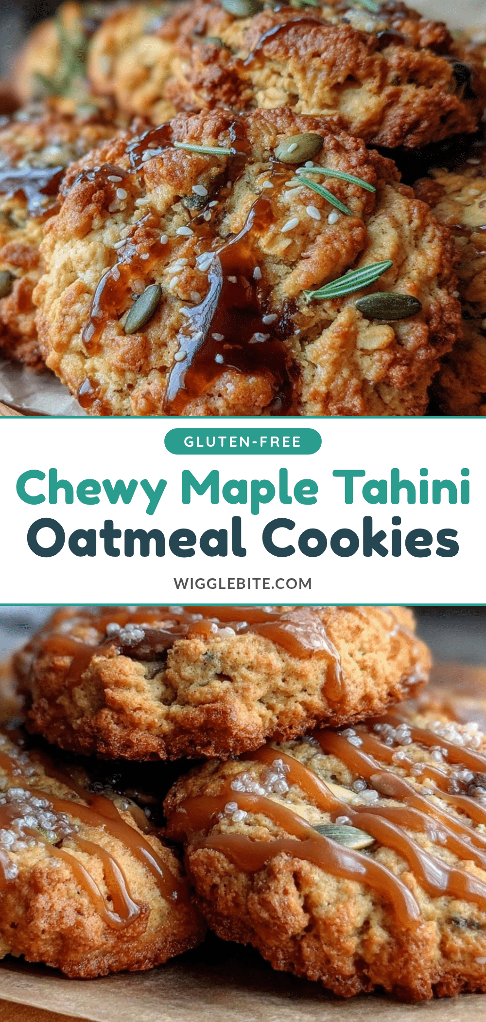 maple tahini oatmeal breakfast cookies recipe