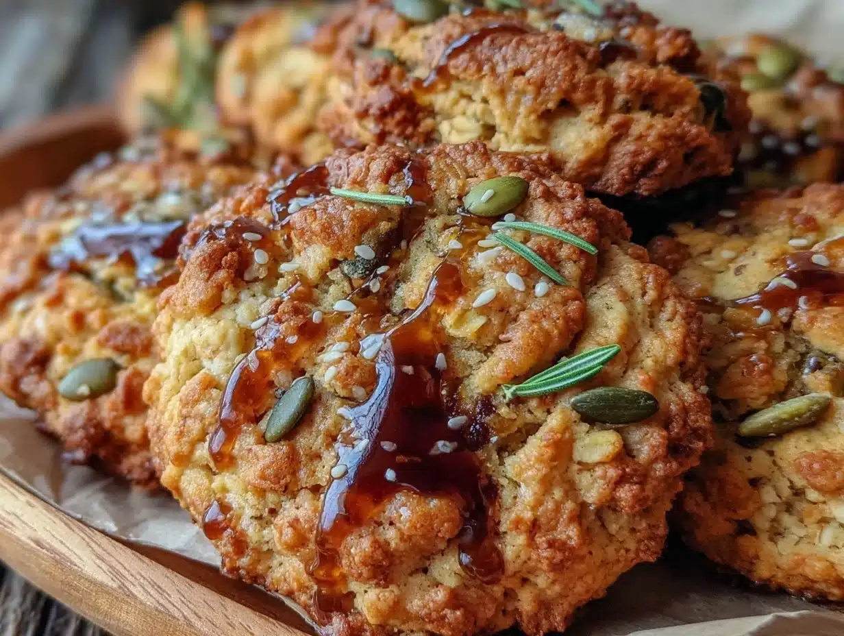 maple tahini oatmeal breakfast cookies - featured image