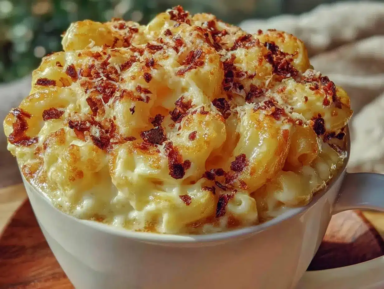 microwave mac & cheese mug preparation steps