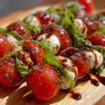 mini caprese skewers - featured image
