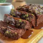 moist double chocolate zucchini bread - featured image