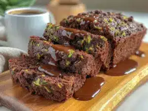 moist double chocolate zucchini bread - featured image