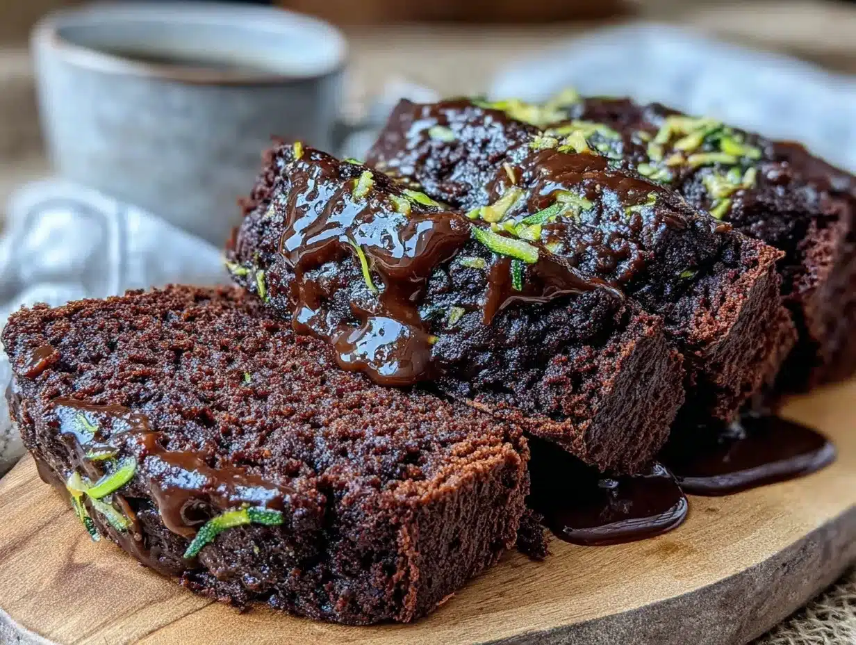 moist double chocolate zucchini bread preparation steps