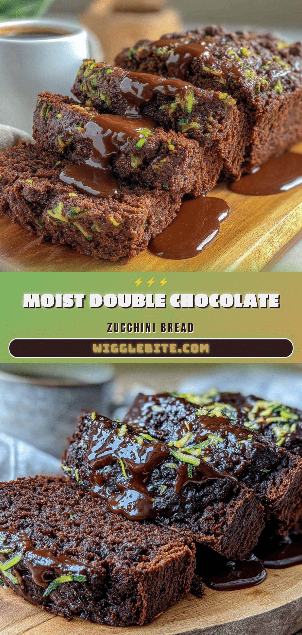 moist double chocolate zucchini bread recipe
