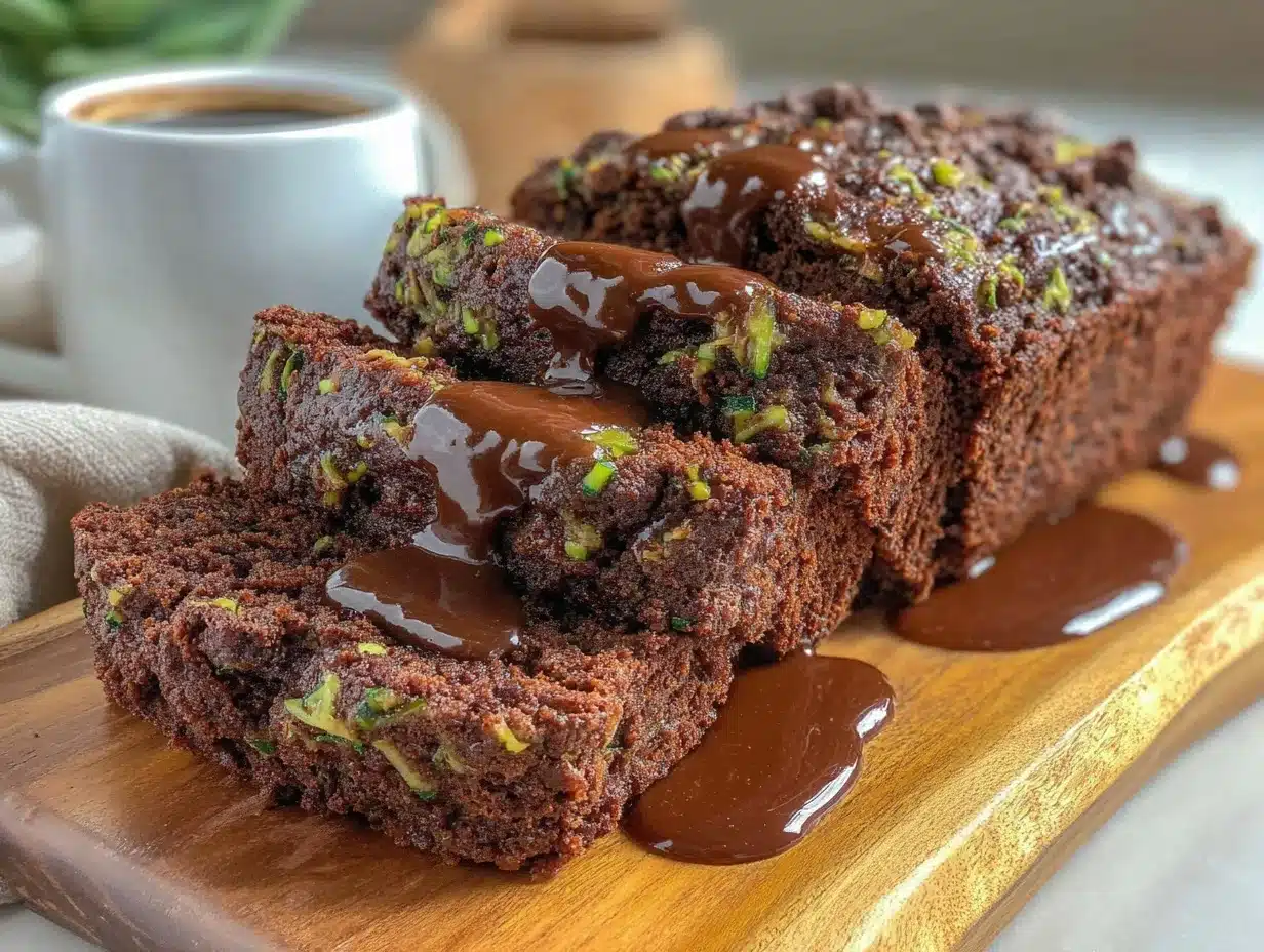 moist double chocolate zucchini bread - featured image