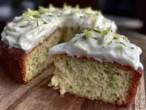 moist lemon zucchini cake - featured image