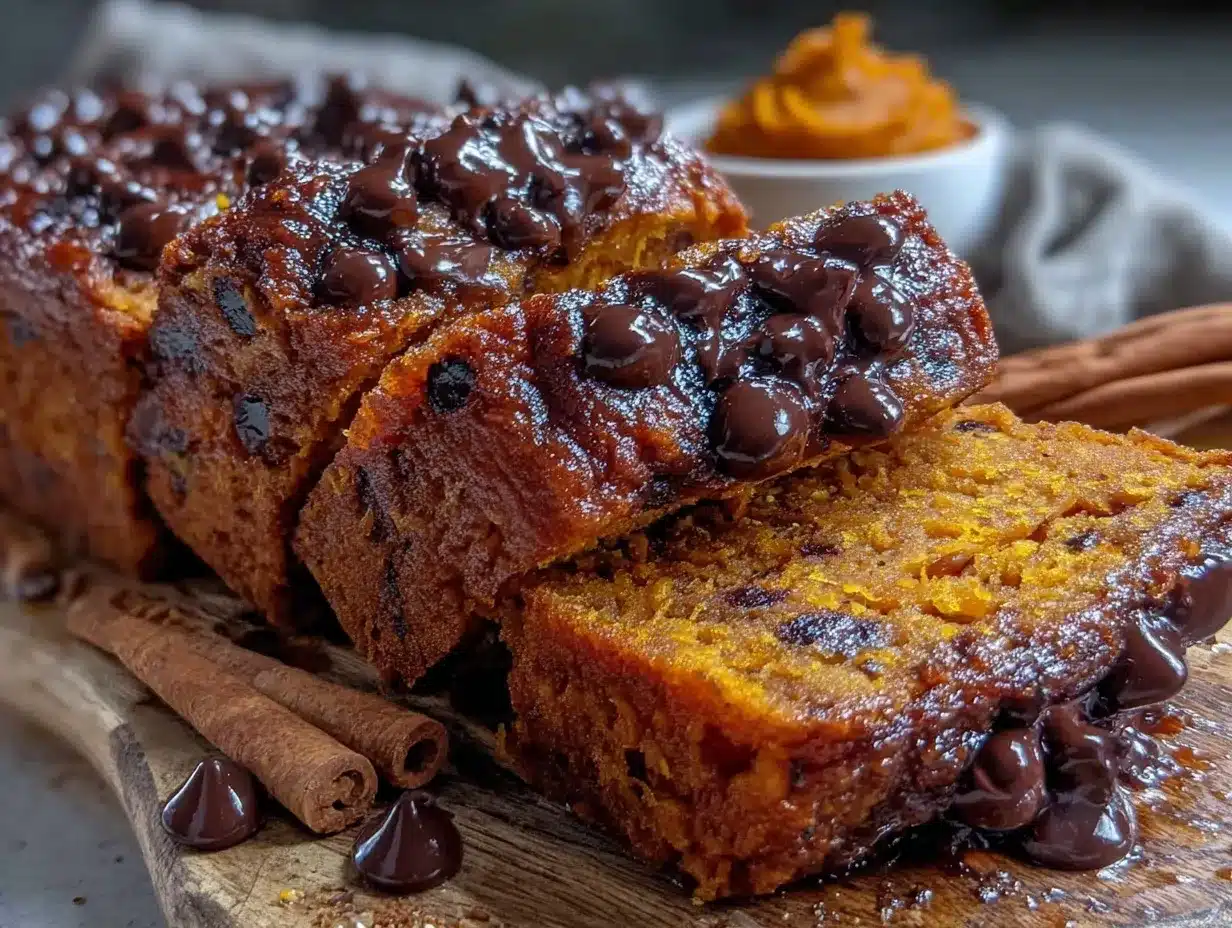 moist pumpkin chocolate chip banana bread preparation steps