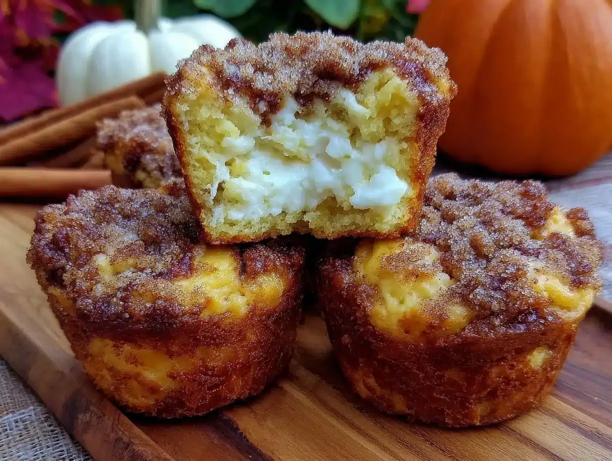 moist pumpkin cream cheese muffins preparation steps