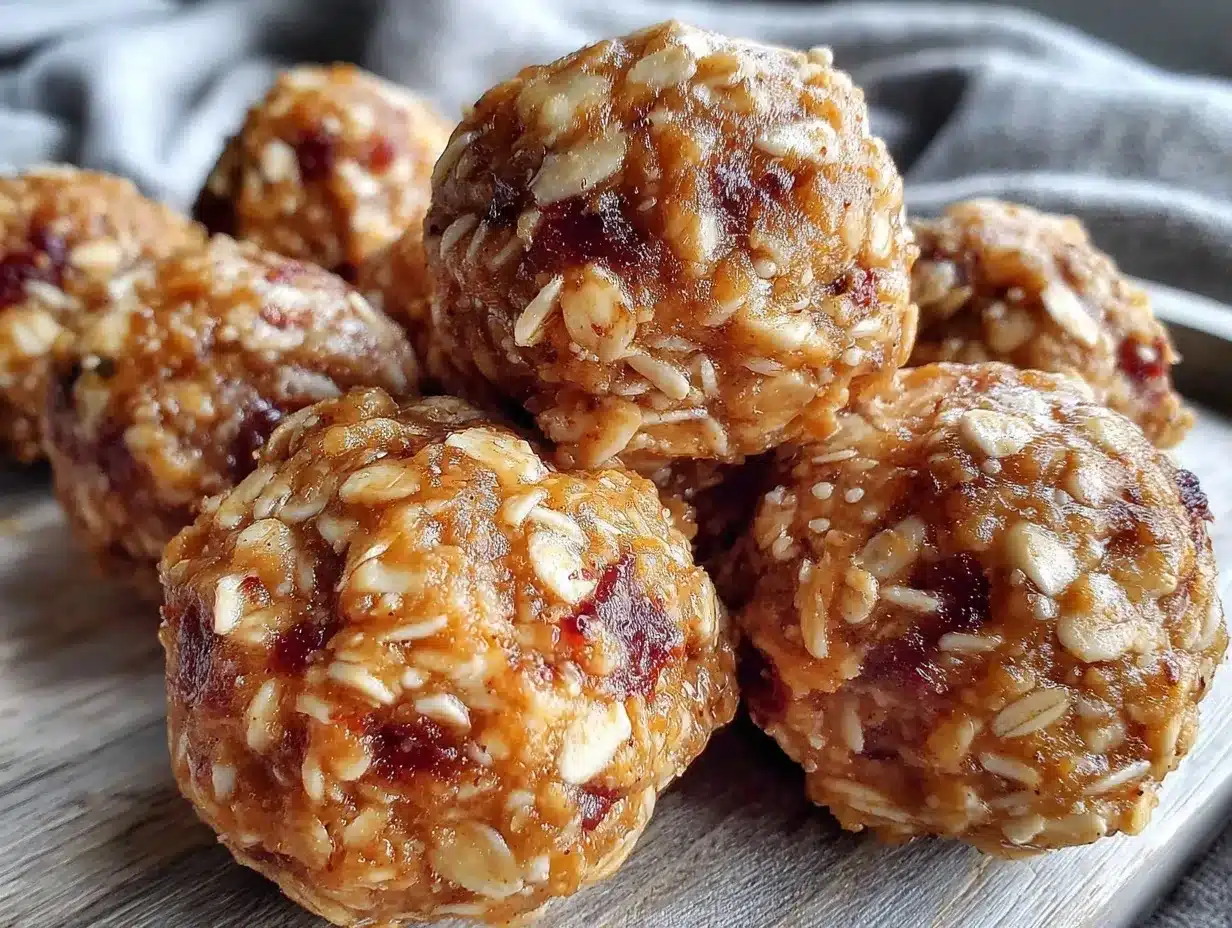 no-bake peanut butter oat energy balls preparation steps