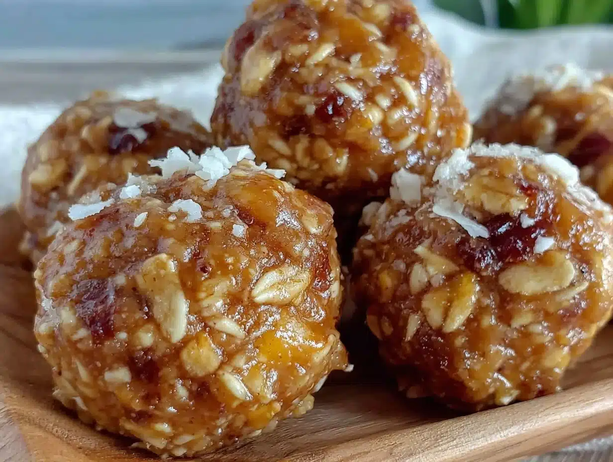no-bake peanut butter oat energy balls - featured image