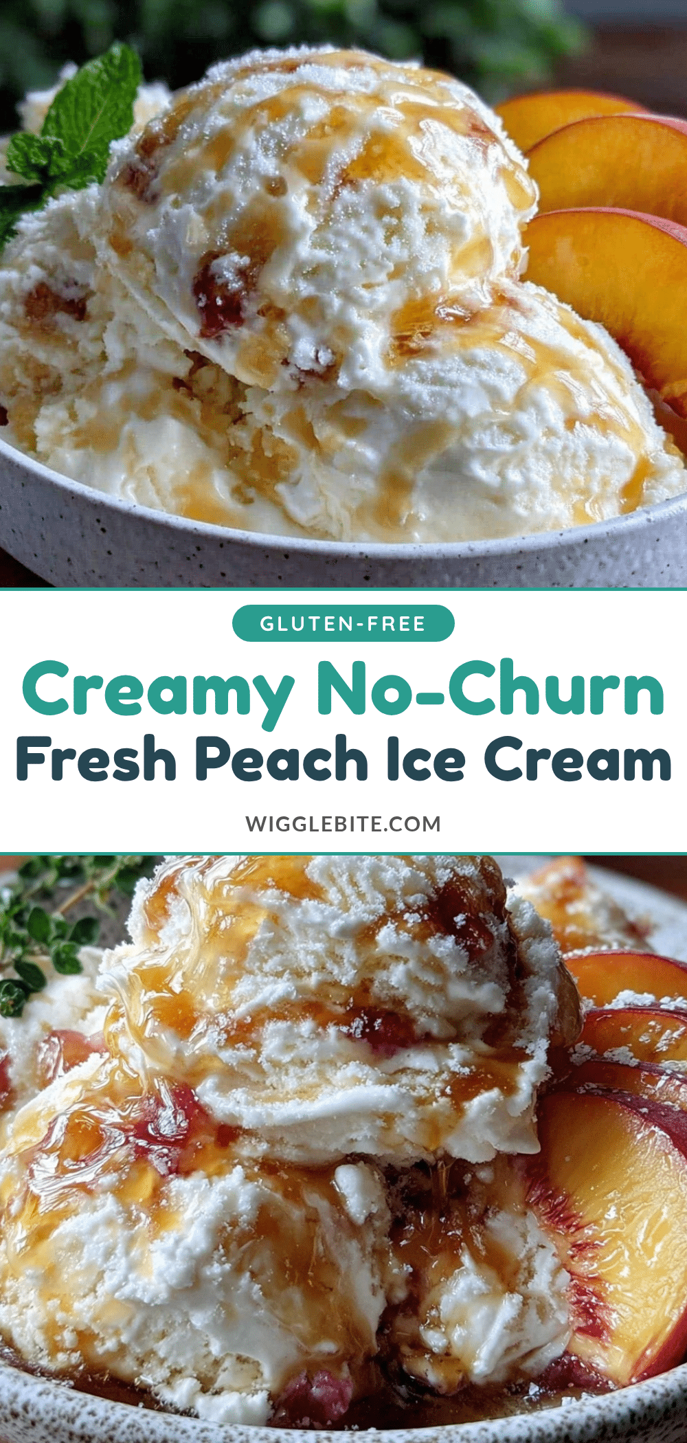 no-churn fresh peach ice cream recipe