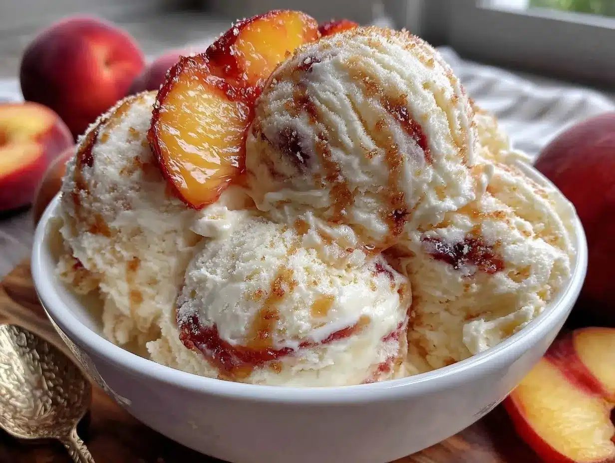 no-churn peaches and cream ice cream preparation steps