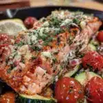 one-pan garlic butter salmon - featured image