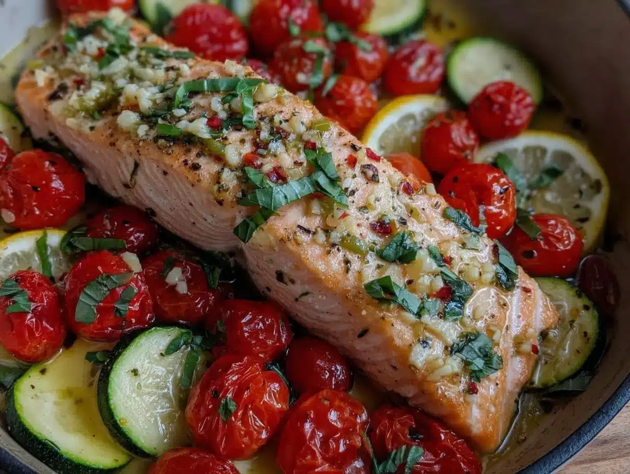 one-pan garlic butter salmon preparation steps