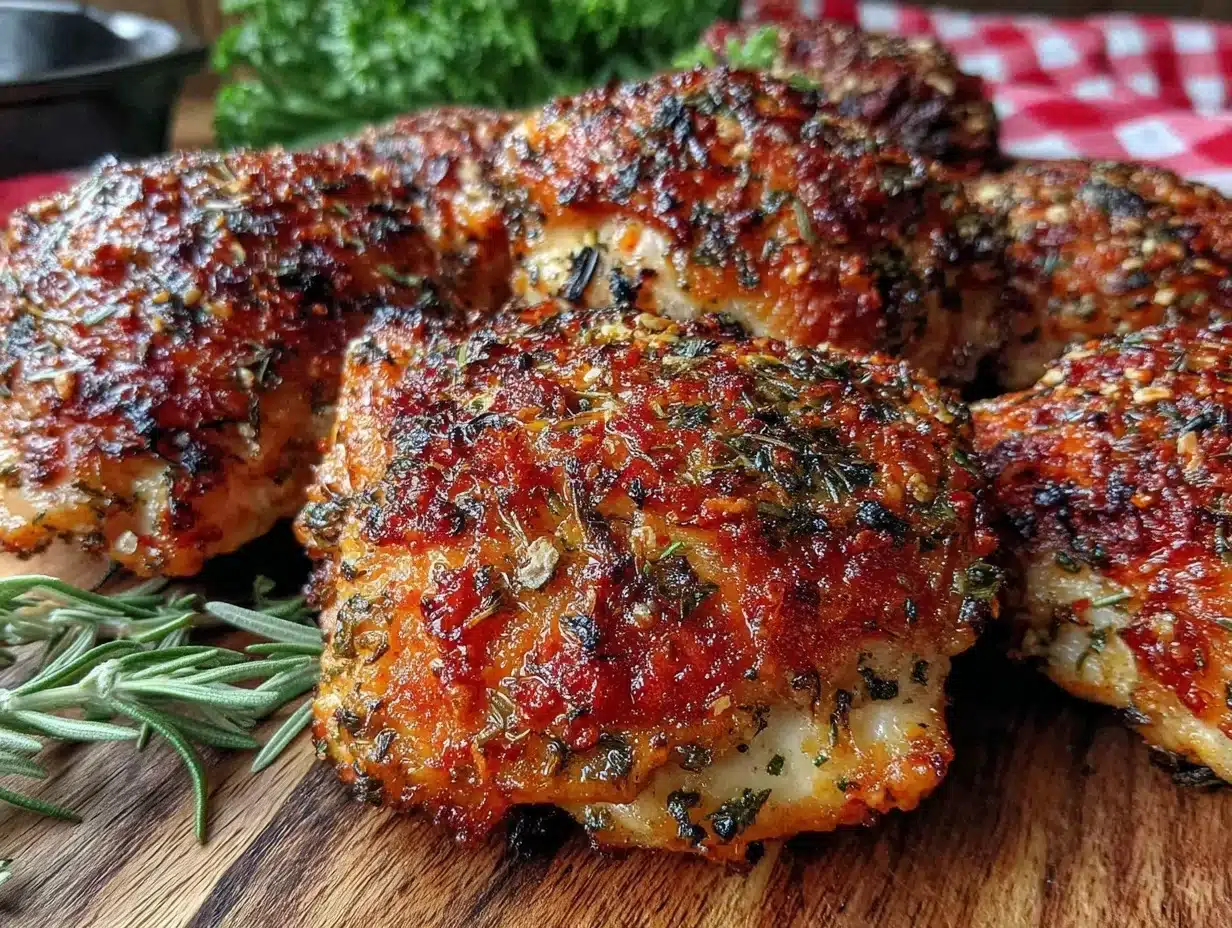 oven-baked chicken thighs - featured image
