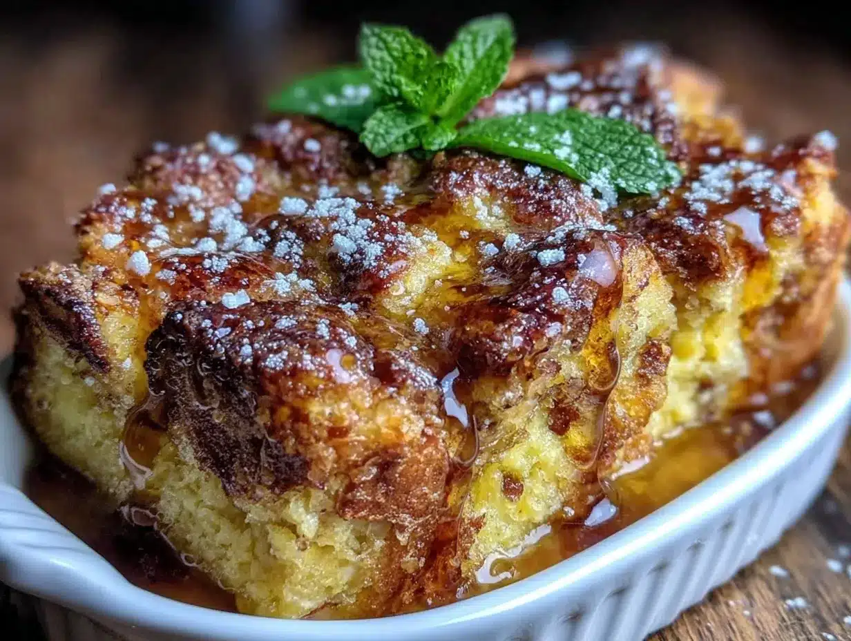 overnight French toast casserole preparation steps