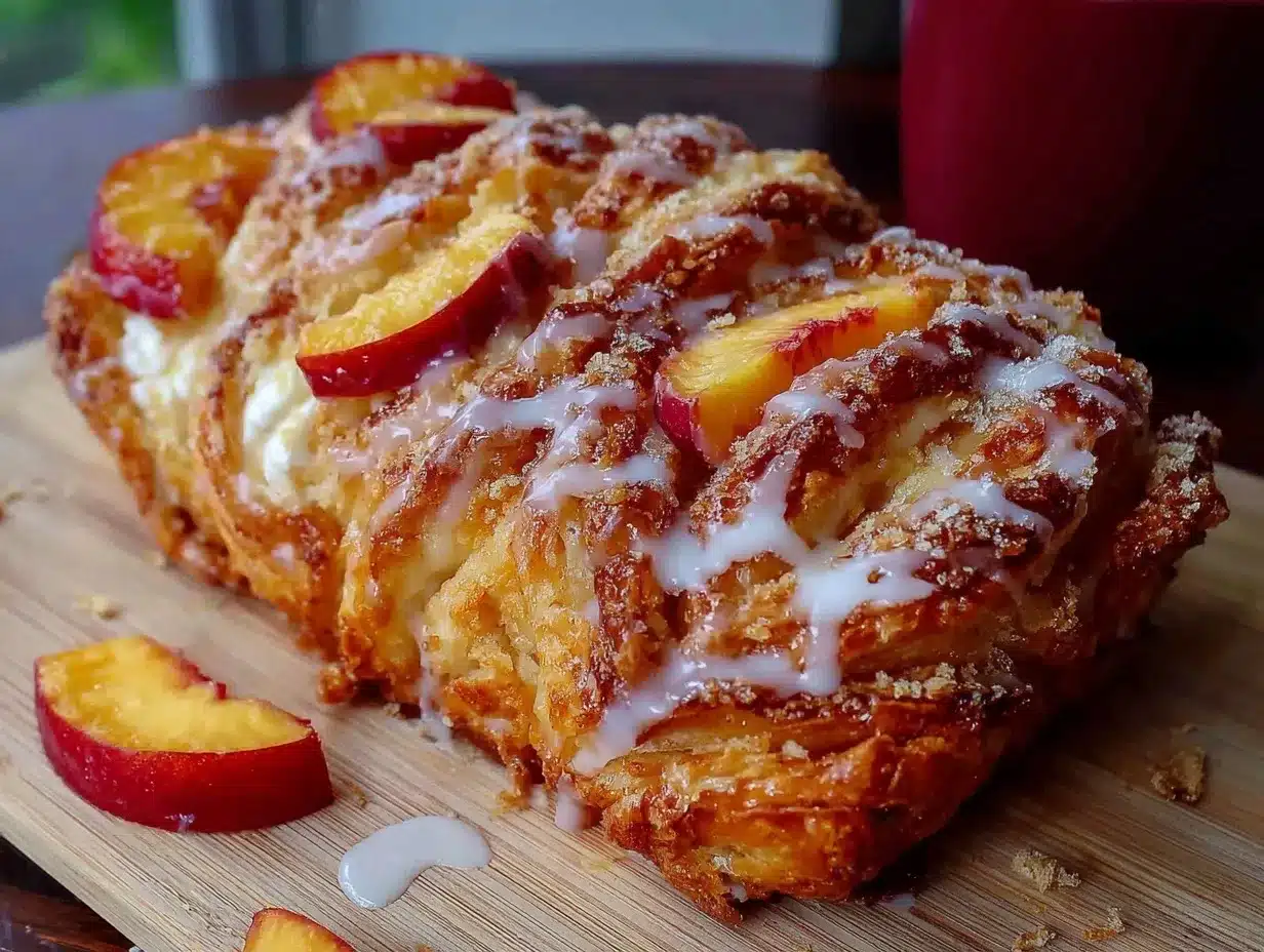 peach cream cheese danish braid preparation steps