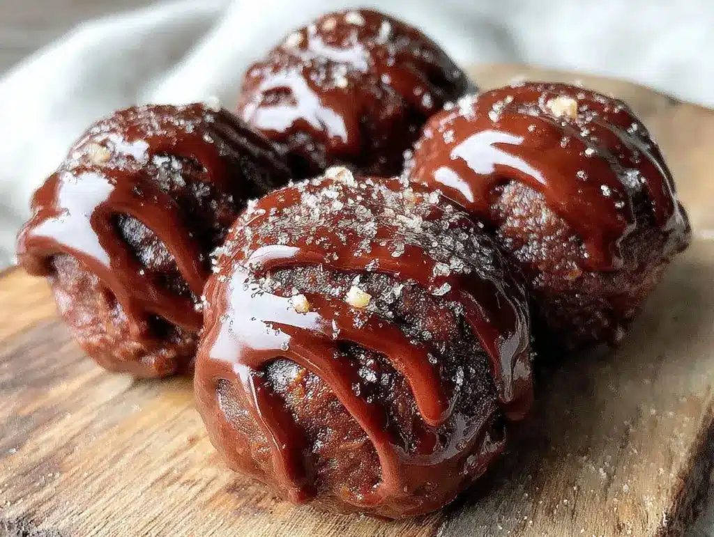 peanut butter chocolate protein energy balls - featured image