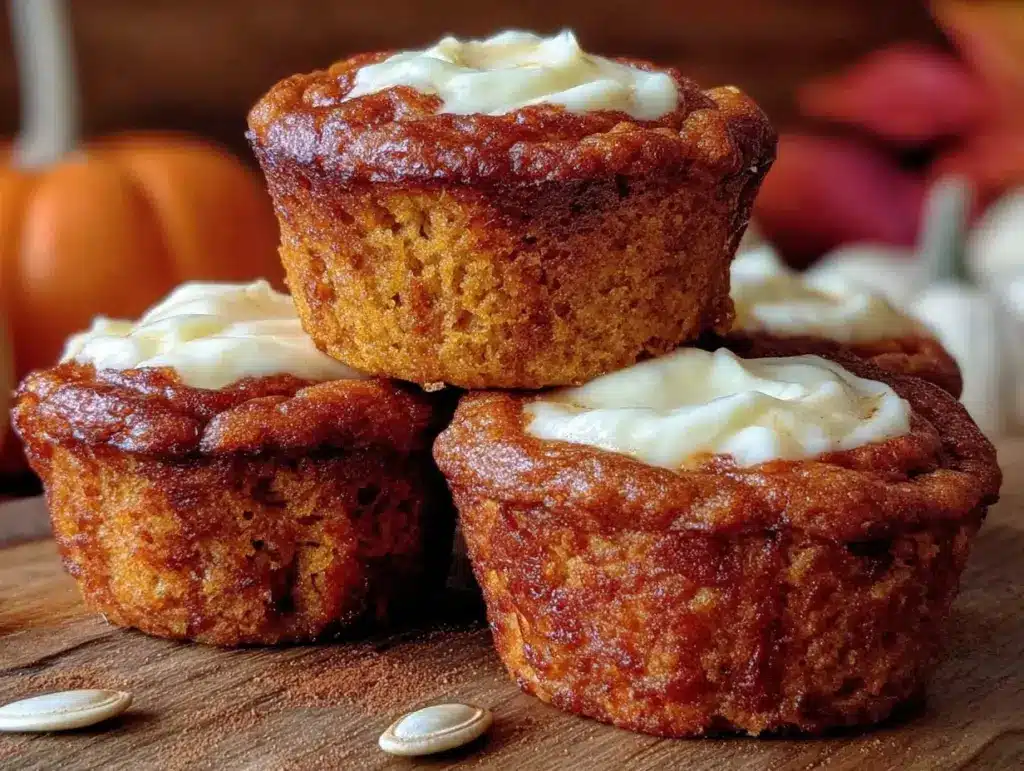 pumpkin cream cheese muffins - featured image