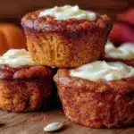pumpkin cream cheese muffins - featured image