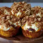 pumpkin cream cheese swirl muffins - featured image