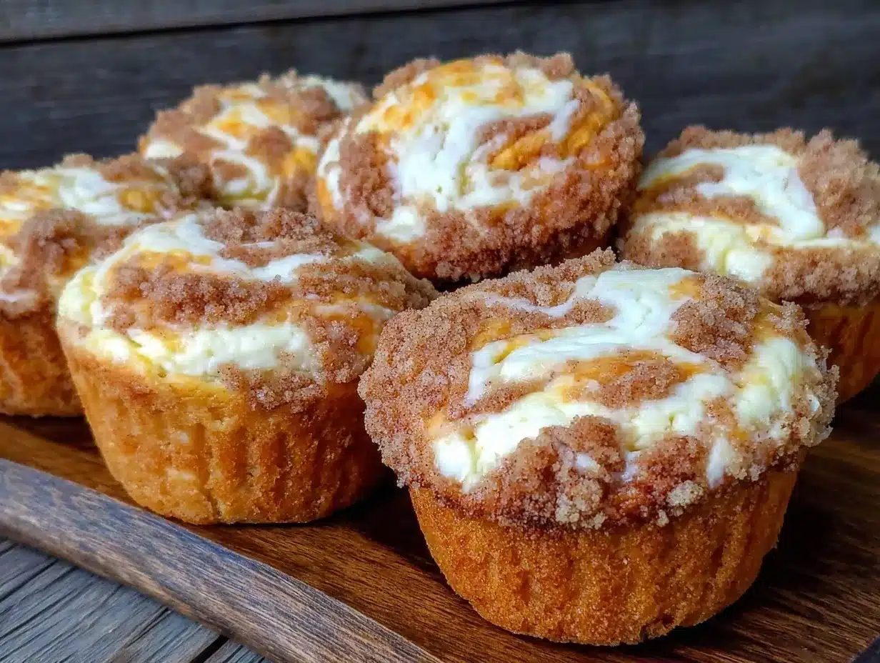 pumpkin cream cheese swirl muffins preparation steps