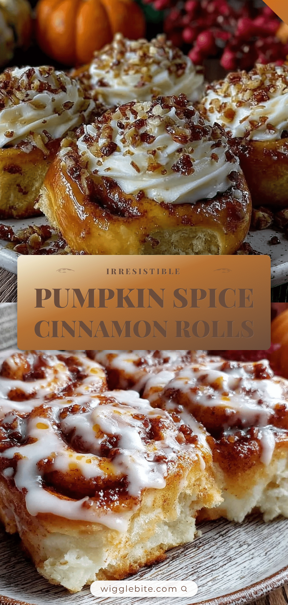 pumpkin spice cinnamon rolls recipe