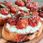 roasted cherry tomato bruschetta - featured image