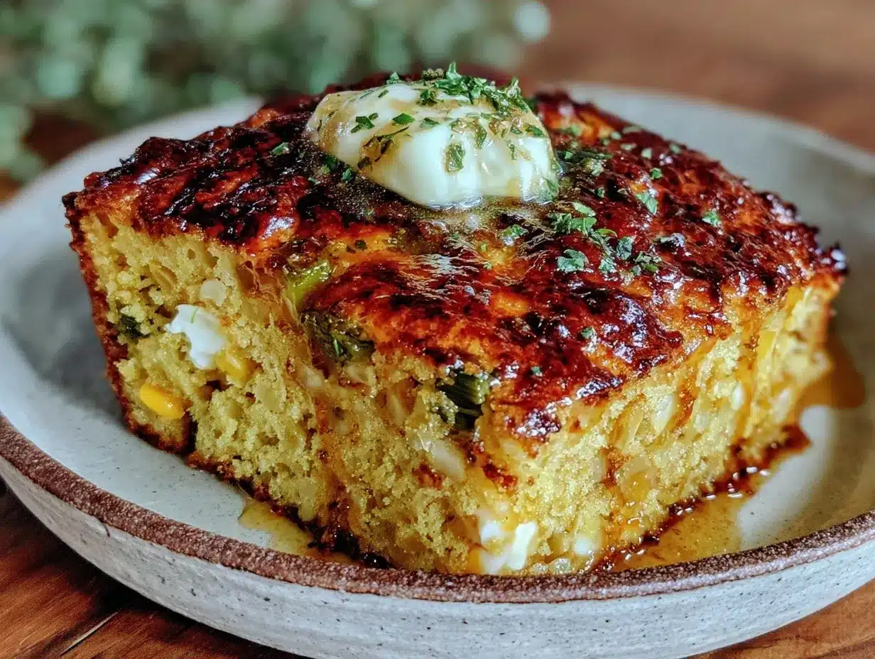 roasted hatch green chile cornbread preparation steps