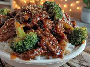slow cooker beef and broccoli - featured image